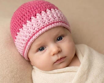 Easy Crochet Baby Hat Pattern: 4 Sizes, Newborn to 12 Months (PDF Pattern)