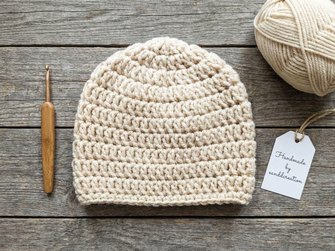 10 Sizes Basic Hat Crochet Pattern - Easy Crochet Beanie PDF Pattern ...