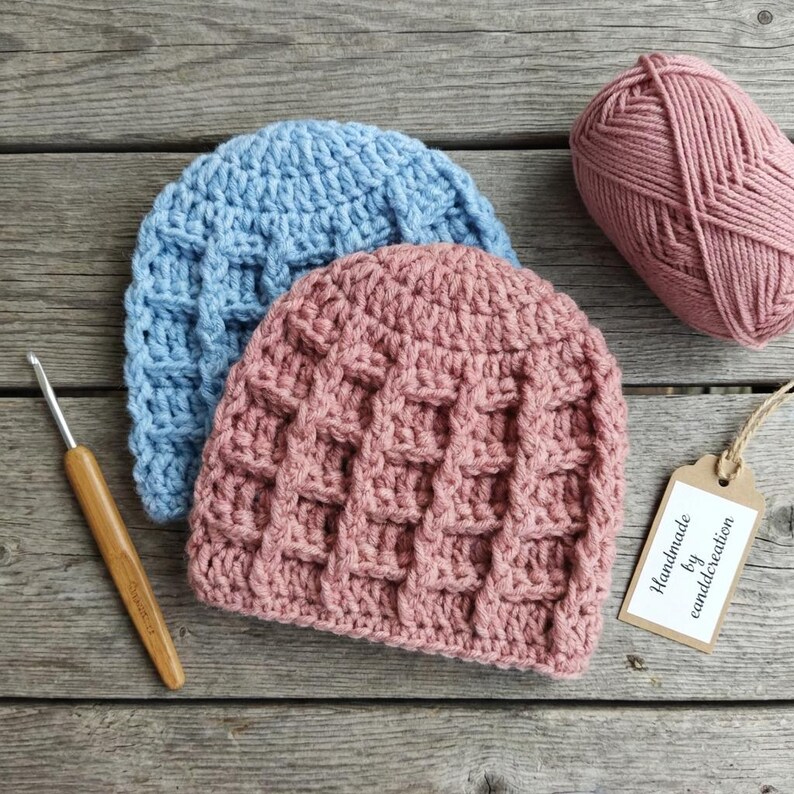 Crochet Baby Hat Pattern: Easy Waffle Stitch Beanie (PDF Pattern) - Etsy