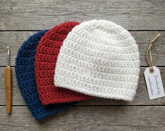 Easy Crochet Beanie Hat Pattern: 10 Sizes, Preemie to Adult (PDF Download)