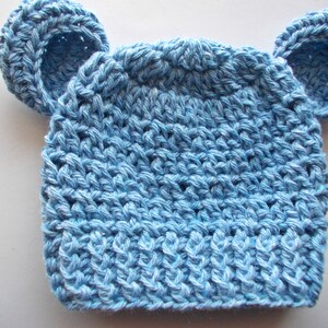 Wool Baby Bear Hats Adorable Baby Bear Beanies for Warmth and Cuteness Crochet baby bear hats Cozy baby bear beanies image 3