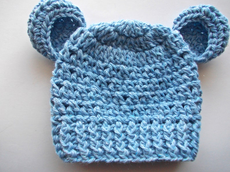 Wool Baby Bear Hats Adorable Baby Bear Beanies for Warmth and Cuteness Crochet baby bear hats Cozy baby bear beanies image 3