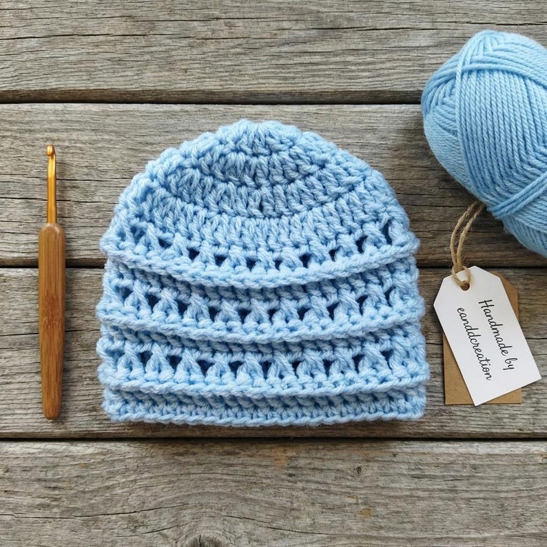 Crochet Hat PDF Pattern - Baby Girl Hat Crochet Pattern - Easy Baby ...