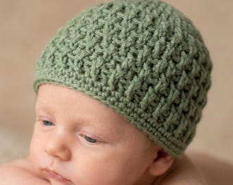 Crochet Hat PDF Pattern - Instant Download - Pattern for Baby Hat - Hat Crocheted Pattern - Newborn to 12 Months - Beginner Crochet Beanie