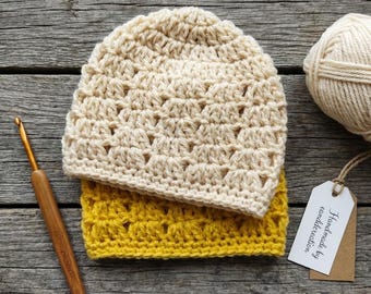 Crochet Baby Hat Pattern: Easy Beanie, Sizes 0-12 Months (PDF Pattern)