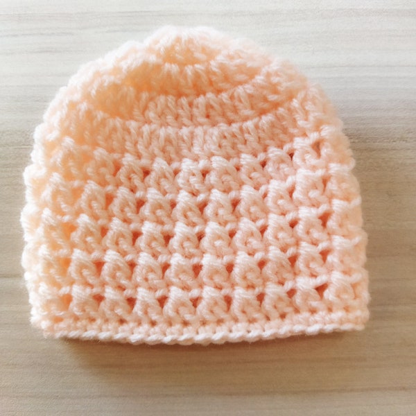 Easy Crochet Hat Pattern - 4 Sizes Hat Crochet Pattern - Simple Crochet Beanie PDF Pattern - Instant Download Crochet Pattern - Crochet Hat