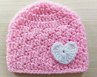Crochet Baby Girl Hat PATTERN - Easy Baby Hat Crochet Pattern - Baby Beanie PDF Pattern - Instant Download - Crochet Hat Pattern
