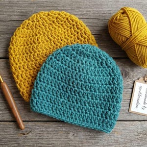 Podstawowy wzór na czapkę szydełkową w 10 rozmiarach – Łatwy wzór na czapkę szydełkową w formacie PDF – Prosty wzór na czapkę – Rozmiary od wcześniaka do dorosłego – Wzór na czapkę dla początkujących