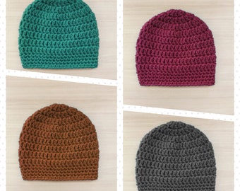 Beginner Hat Crochet Pattern - Newborn to 12 Months - Instant Download - Simple Baby Beanie PDF Pattern - Winter Baby Hat Pattern