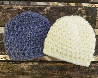 Crochet Hat PDF Pattern - Instant Download - Pattern for Baby Hat - Hat Crocheted Pattern - Newborn to 12 Months - Beginner Crochet Beanie