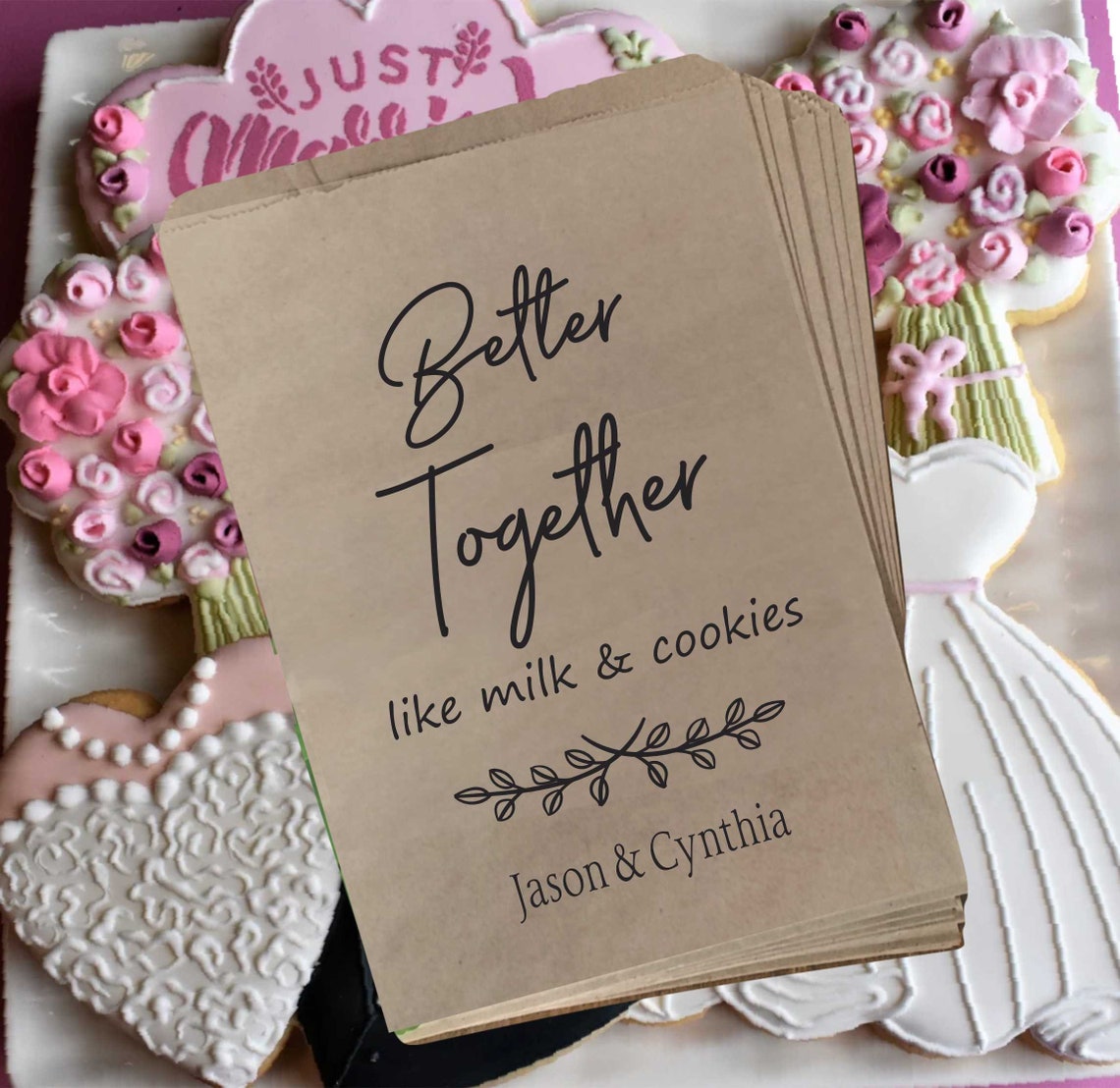 Bridal Shower Cookie Bags Wedding Cookie Bag Wedding Favor Etsy