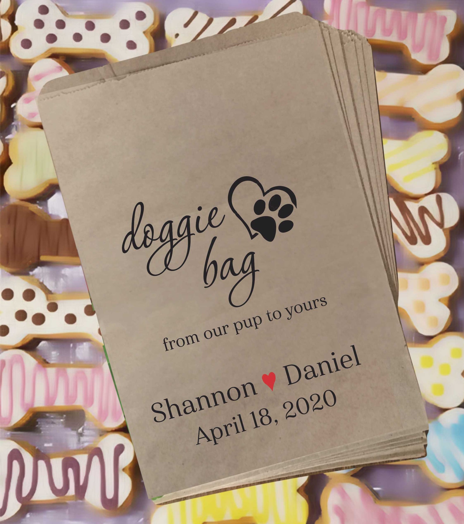 Doggie Bag Wedding Treat Bags Pup OR Pups Wedding Favor Etsy