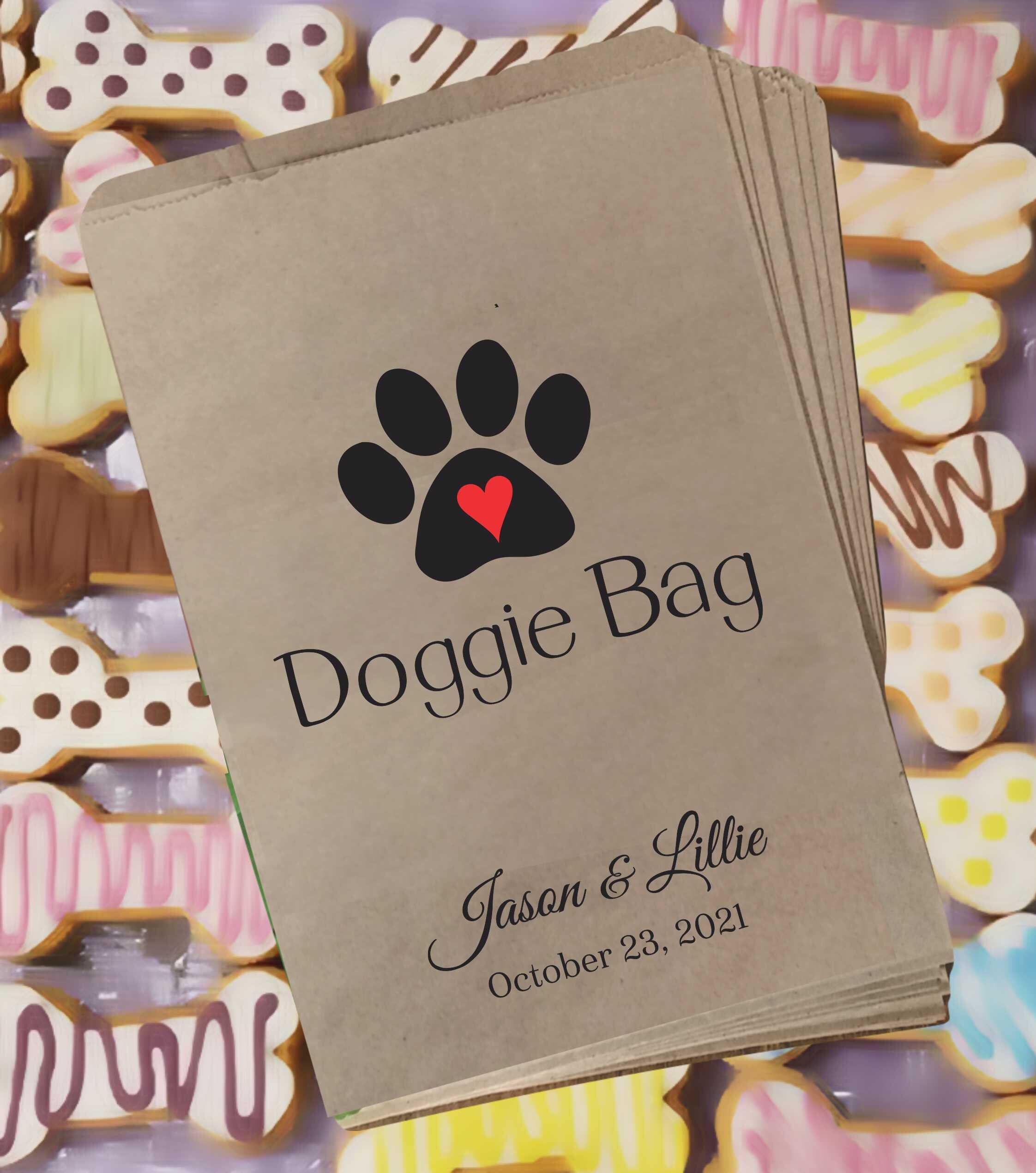 Wedding Doggie Bags Doggie Bags Dog Treat Bags for Wedding Etsy