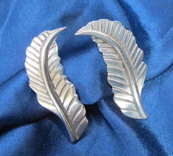 Serafin Moctezuma Taxco Mexico Sterling Feather E… - image 2
