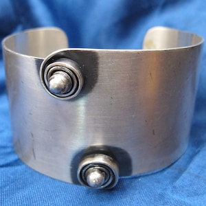 Orb Otto Robert Bade Mid Century Modernistische Sterling Zilveren Manchetarmband 50 Gram