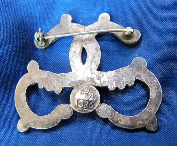 William Spratling Aztec Butterfly Silver 980 Broo… - image 3