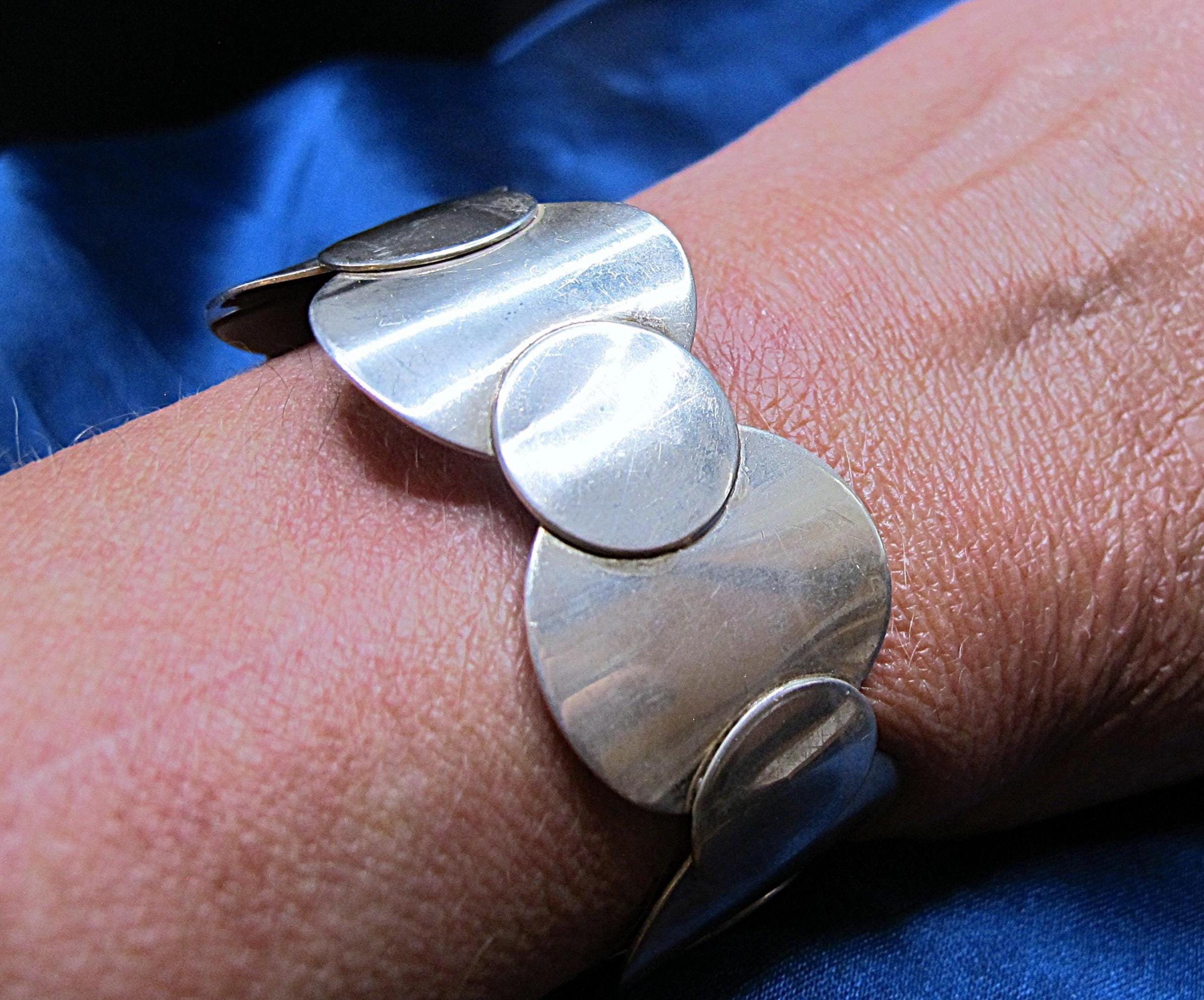 Sterling Silver Vintage Bone Cuff - Etsy