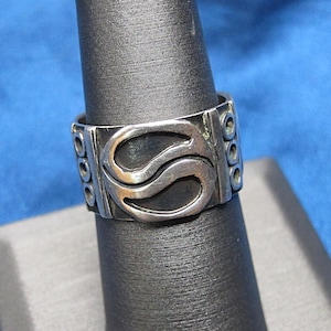 Mexico Sterling Yin Yang Band Ring 6 Grams Size 8