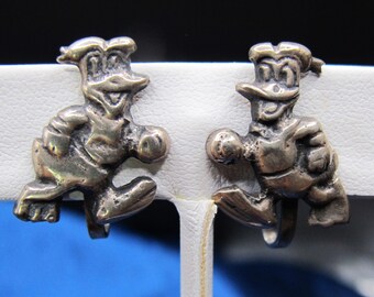 Mexico-sterling Donald Duck-oorbellen uit de jaren 40 6 gram