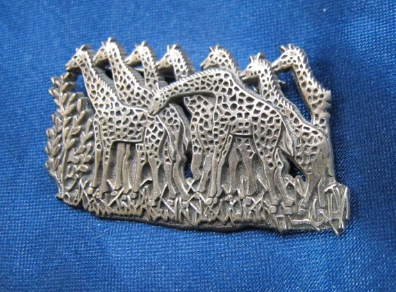 D'Molina Taxco Mexico Sterling Giraffe Brooch 13.25 Grams