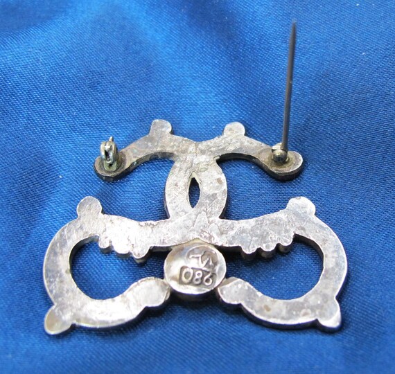 William Spratling Aztec Butterfly Silver 980 Broo… - image 4