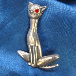 Parra Mexico Sterling Smiling Cat Brooch  4.8 Grams