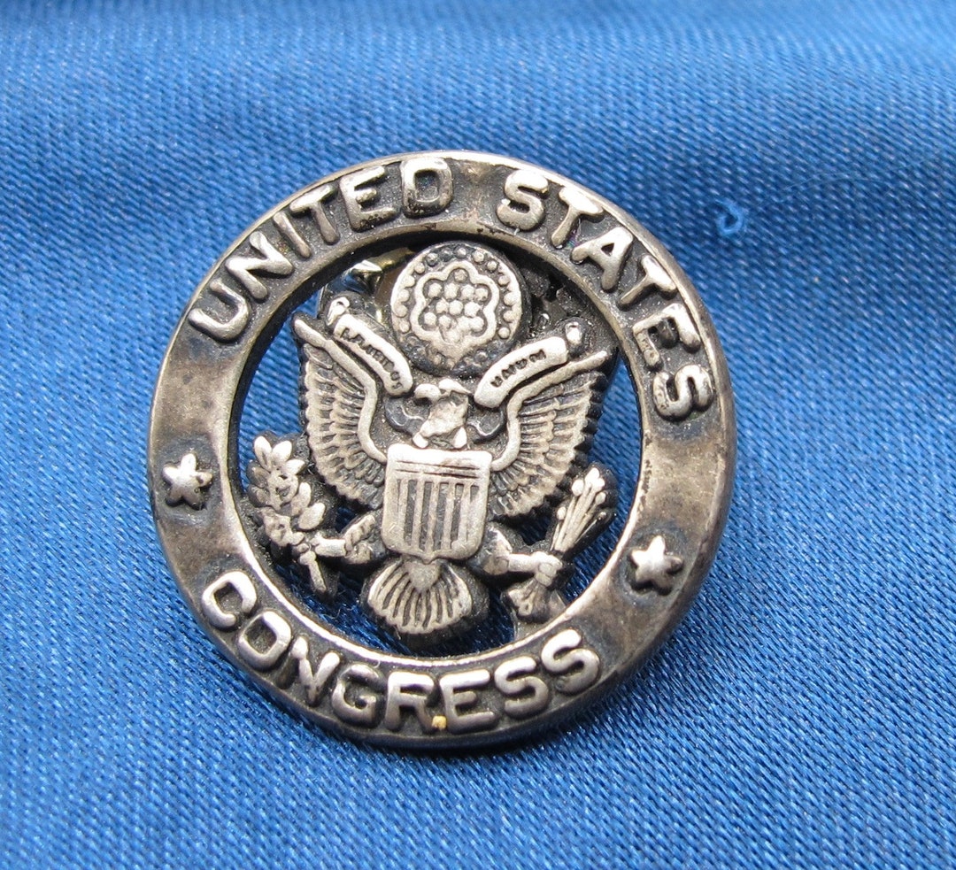 World War II Era United States Congress Lapel Pin Sterling Etsy