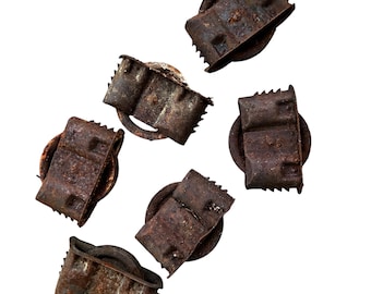 Rusty Assemblage Metal Junk Pulleys Craft Supply Lot of 6