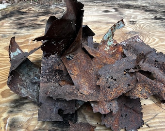 Reserved for Crystal Dirty Rusty Smashed Metal Pieces 5 Plus Pounds