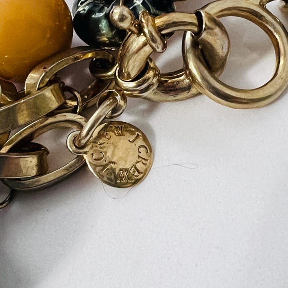 Oval Flat Bead Spring Necklace Statement Jewelry - image 6