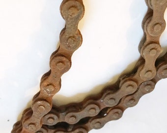 Rusty Chain Industrial Decor Art Altered Art Steampunk Industrial Salvage