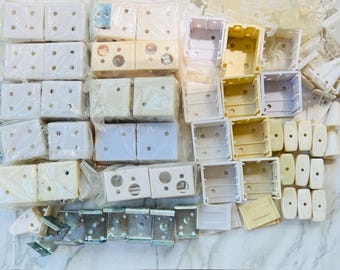 Lot Mini Blind Brackets for Window Blinds New And Used Some Parts Replacements or Craft Supply