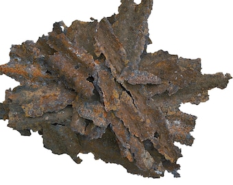 Rusty Corrugated Roofing Tin Mixed Lengths Widths and Shapes one side, rusty the other aluminum color