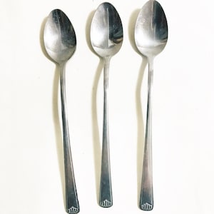 Vintage Stainless Ice Teaspoons for Arts and Crafts Lot of 3