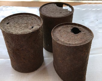 Dirty Rusty Vintage Tin Cans Mixed Sizes Conditions Similar To Photo
