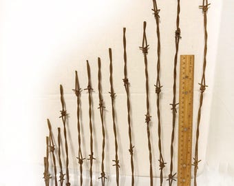 Rusty Barb Wire Sticks Lot of 12 Craft Supply Farmhouse Industrial Decor