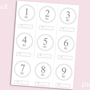 Set di 18 immagini DIGITALI Vuote Card Neonato