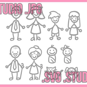 FILE da taglio Sagome Famiglia (.SVG .Studio .jpg)