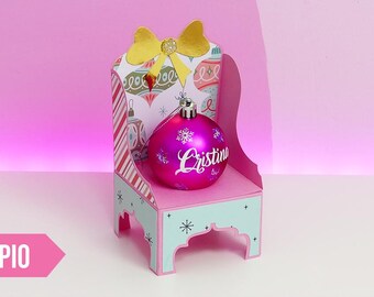 FILE Christmas Chair Ball Holder Box (.SVG .Studio .PDF)