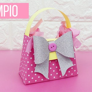 Boîte de fichier de coupe, sac à main et arc (.Svg .Studio .Jpg)