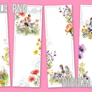 Printable FILE for Masters Theme Bookmark in Watercolor + Clipart