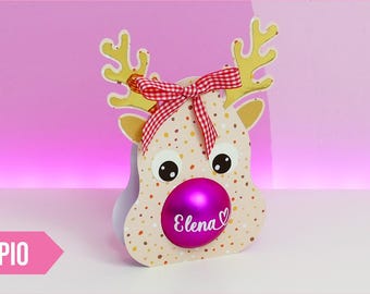FILE Reindeer Ball Holder Box (.SVG .Studio .PDF)