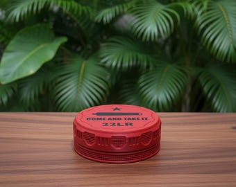22LR Ammo Case 121 Round | .22 Ammo Holder Stackable Storage Box | Tactical Ammo Organizer | Custom Color Range Case | Come and Take It Lid