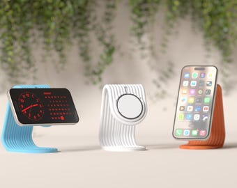 MagSafe iPhone Charging Stand – 3D Printed Desk Dock for iPhone 12–16, Minimalist MagSafe Charger Holder with StandBy Mode Support