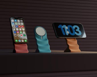 3D‑Printed MagSafe Stand – Minimalist iPhone Charging Dock, Desk & Nightstand Holder