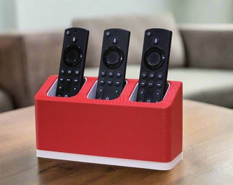 3 Slot Remote Holder – Custom 3D Printed TV Remote Organizer, Living Room Remote Control Storage, Media Console Organizer