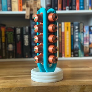 Modern Coffee Pod Holder – Custom Color Organizer for Nespresso Pods – 3D Printed Countertop Storage
