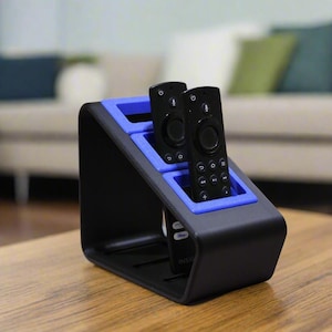 Three Slot Remote Holder - Modern Remote Caddy for TV, Streaming