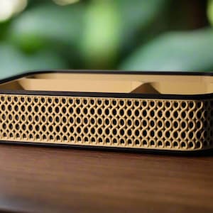 Modern Decorative Echo Tray – Minimalist Organizer for Desk, Vanity, or Entryway