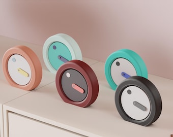 Single Hand Desk Clock Rotating Face Clock Minimalist Round Clock 3D Printed Unique Desk Decor Modern Clock Custom Color